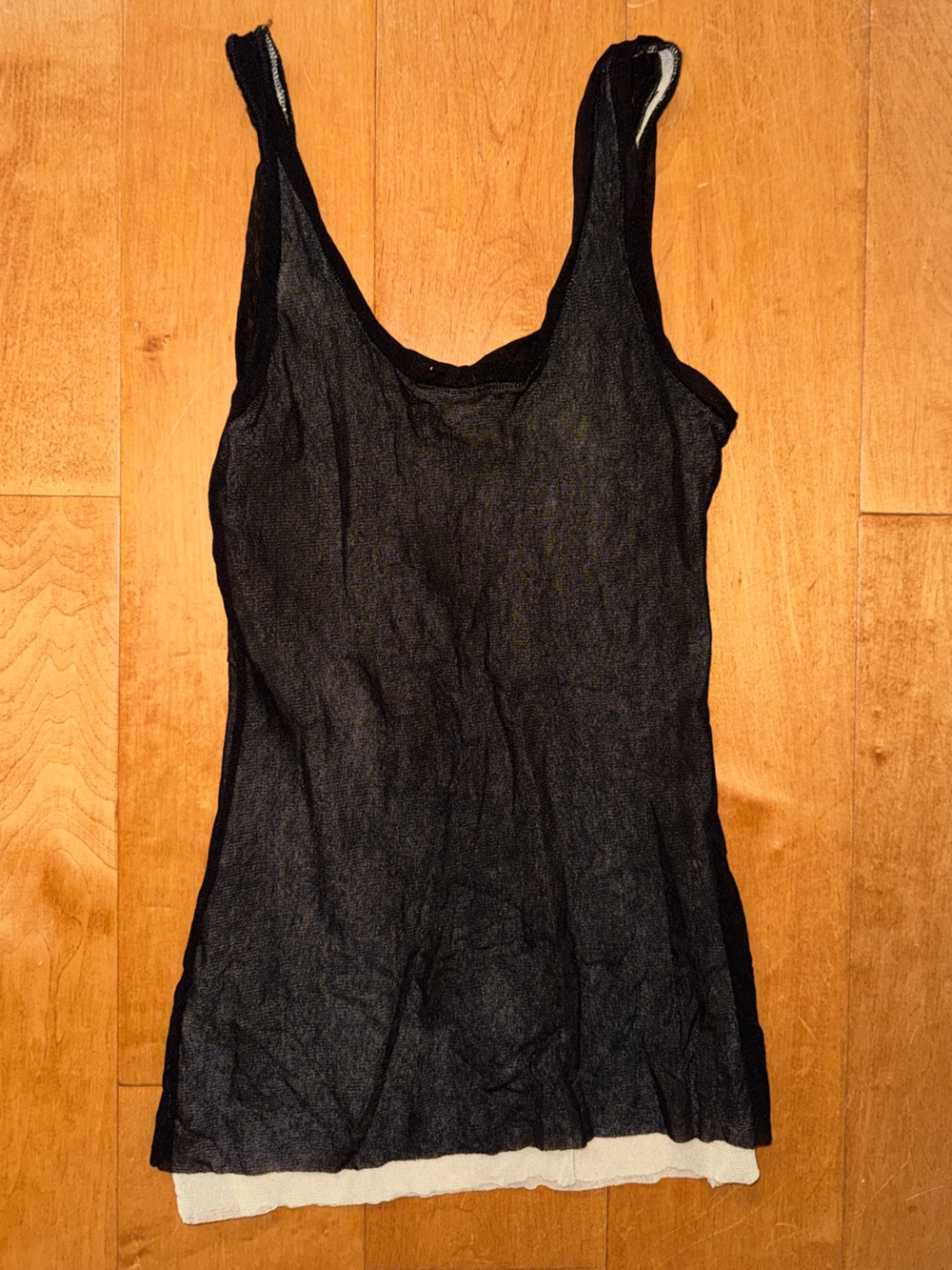 FUZZI by Jean Paul Gaultier Layered Mesh Tank Top, Black